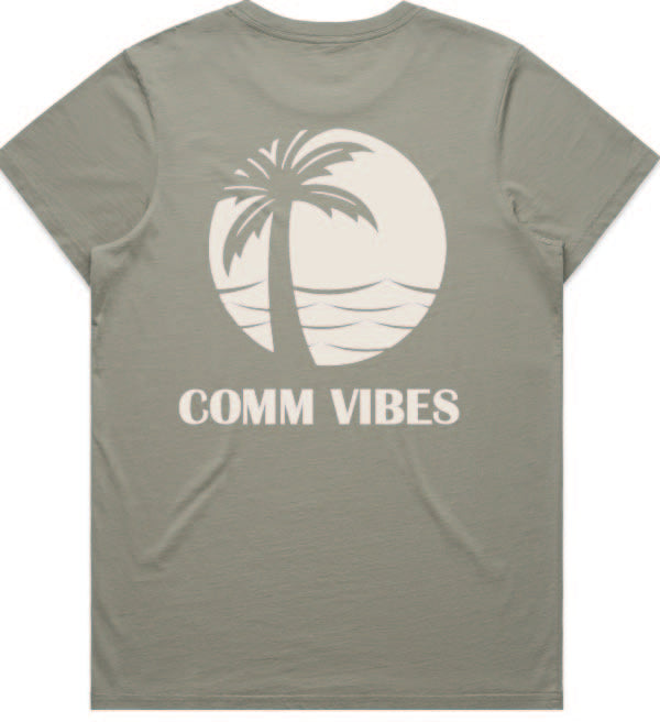 Comm Vibes Women's Faded Tee