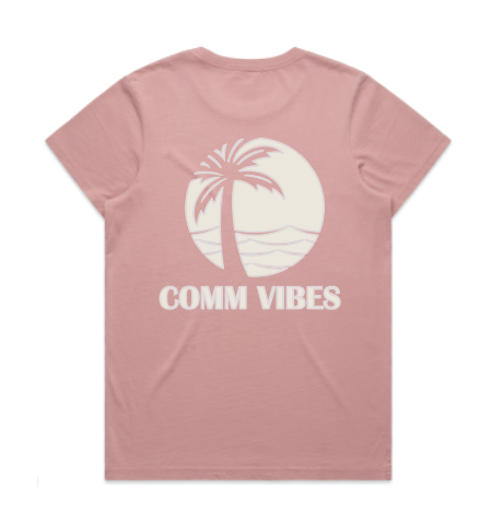 Comm Vibes Women's Faded Tee